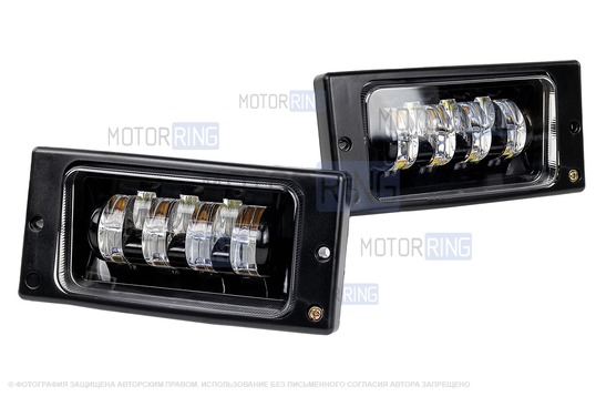 Диодные противотуманные фары SL 70W 7 линз нерегулируемые для ВАЗ 2110-2112, 2113-2115, Шевроле Нива до рестайлинга 2009 года