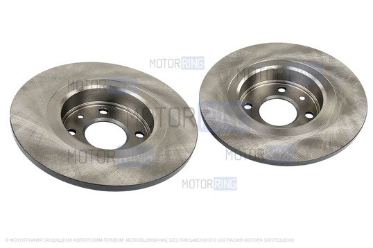 Невентилируемые передние тормозные диски МАВИКО Standart без насечек и перфорации для Лада Ларгус с двигателем K7M, Renault Logan, Sandero