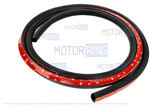 Универсальный увеличенный D-образный уплотнитель капота Деталиус длиной 3 метра для Лада и иномарок