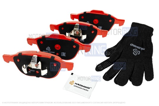 Колодки передние МАВИКО красные для Ford C-Max, EcoSport, Focus, Kuga, Mazda 3, 5_1