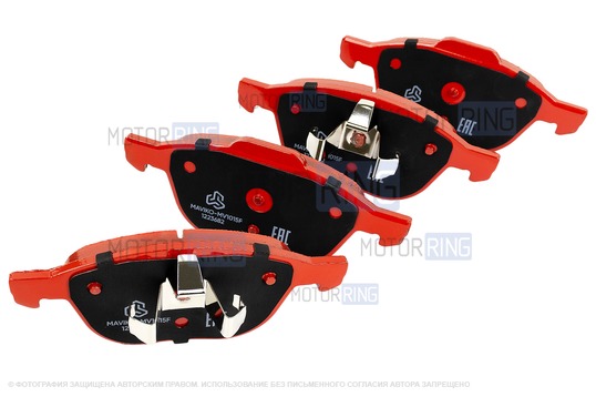 Колодки передние МАВИКО красные для Ford C-Max, EcoSport, Focus, Kuga, Mazda 3, 5