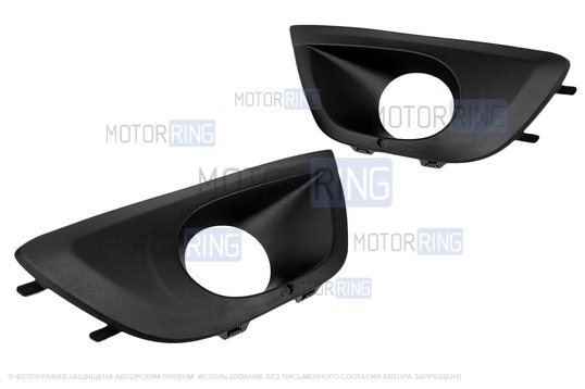 Рамки ПТФ в бампер образца 2014-2018 годов для Лада Гранта_1