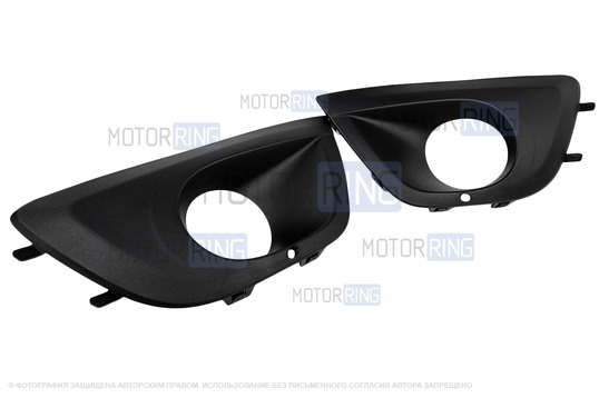 Рамки ПТФ в бампер образца 2014-2018 годов для Лада Гранта