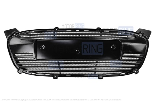 Вставка переднего бампера с сеткой для Лада Калина 2_1