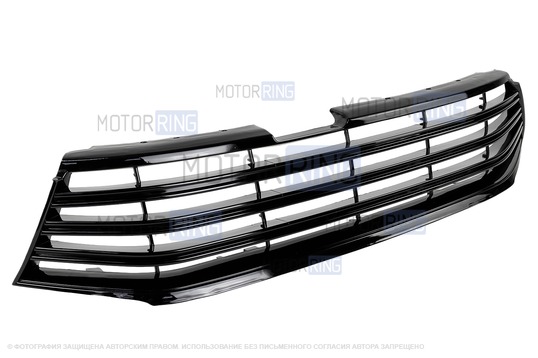 Решетка радиатора 3 планки без шильдика для Лада Веста в комплектации Люкс_1