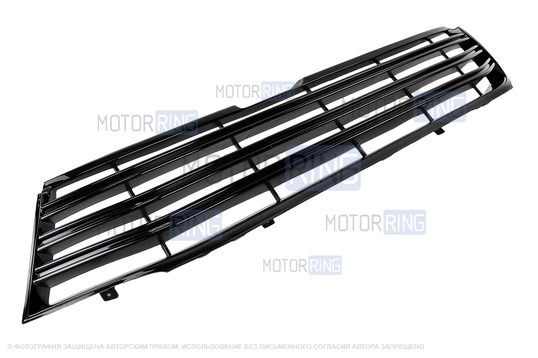 Решетка радиатора 3 планки без шильдика для Лада Веста в комплектации Люкс