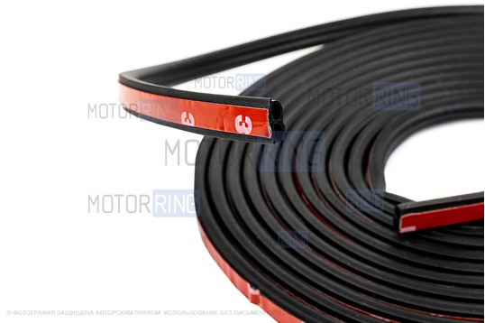 Универсальный B-образный уплотнитель капота, дверей, багажника МАВИКО (5 метров) для Лада и иномарок