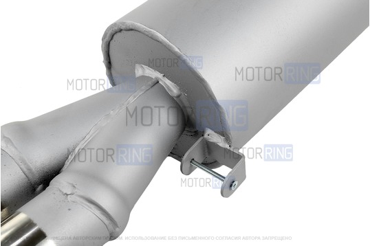 Глушитель DK Pro Комфорт с раздвоенной насадкой из нержавеющей стали для ВАЗ 2101, 2103, 2105, 2106, 2107