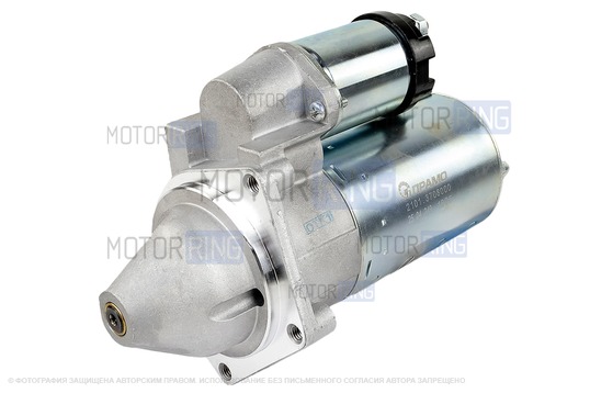 Стартер ПРАМО 1,6 кВт под 3 болта крепления (11 зубьев) для инжекторных ВАЗ 2101-2107, Лада 4х4, Нива Легенд, Нива Тревел, Шевроле Нива