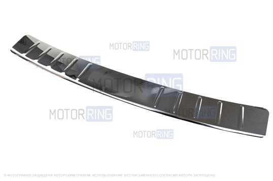 Накладка на задний бампер с надписью CRUZE хромированная из нержавеющей стали для Шевроле Круз седан 2009-2012 г.в.