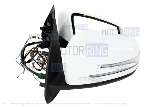 Складные электрозеркала АТП в стиле AMG с обогревом и повторителем Плазма для Лада Гранта, Гранта FL, Калина, Калина 2, Датсун