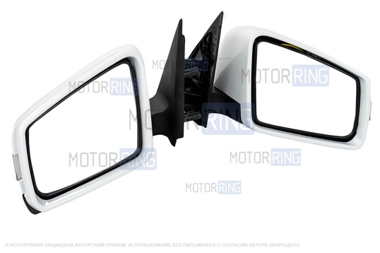 Складные электрозеркала АТП в стиле AMG с обогревом и повторителем Плазма для Лада Гранта, Гранта FL, Калина, Калина 2, Датсун