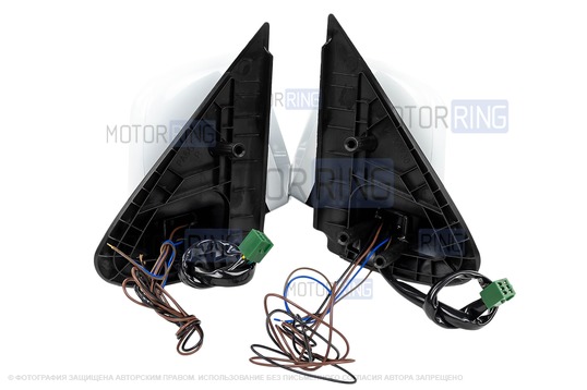 Складные электрозеркала АТП в стиле AMG с обогревом и повторителем Плазма для Лада Гранта, Гранта FL, Калина, Калина 2, Датсун