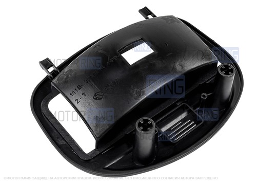 Передний черный диодный тюнинг-плафон подсветки салона в стиле Весты с малым разъемом и черной рамкой для Лада Калина, Калина 2, Гранта, Гранта FL, Датсун