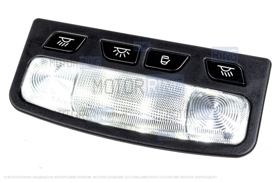 Передний черный диодный тюнинг-плафон подсветки салона в стиле Весты с малым разъемом и черной рамкой для Лада Калина, Калина 2, Гранта, Гранта FL, Датсун