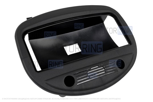 Передний черный диодный тюнинг-плафон подсветки салона в стиле Весты с малым разъемом и черной рамкой для Лада Калина, Калина 2, Гранта, Гранта FL, Датсун