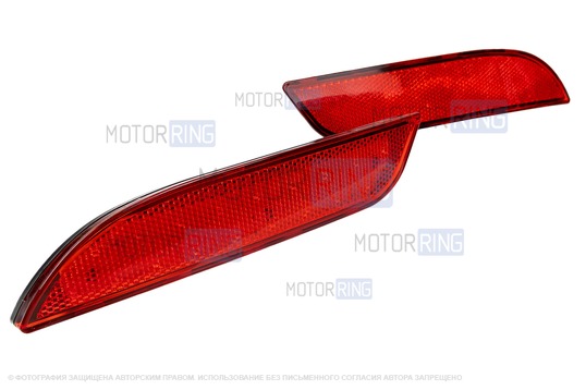 Катафоты диодные двухрежимные (стоп и габарит) в задний бампер для Лада Приора 2 седан, хэтчбек