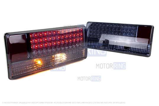 Комплект тонированных задних диодных фонарей для ВАЗ 2107_1