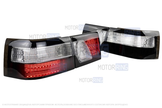 Полностью диодные черно-белые фонари Клюшки ML для ВАЗ 2110_1