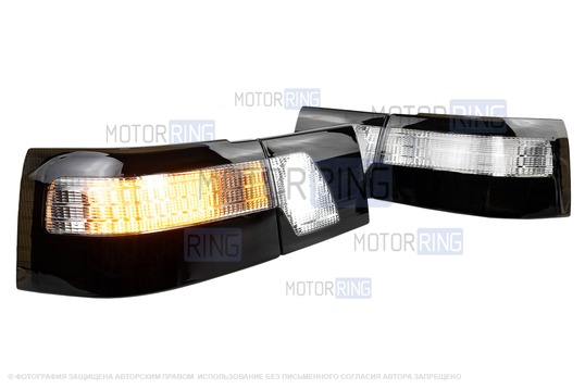 Полностью диодные черно-белые фонари Клюшки ML для ВАЗ 2110