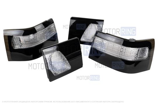 Полностью диодные черно-белые фонари Клюшки ML для ВАЗ 2110