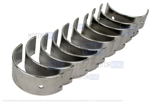 Комплект коренных вкладышей Дайдо Металл Русь (0,75) для ВАЗ 2101-2107, Лада 4х4, Нива Легенд, Шевроле Нива