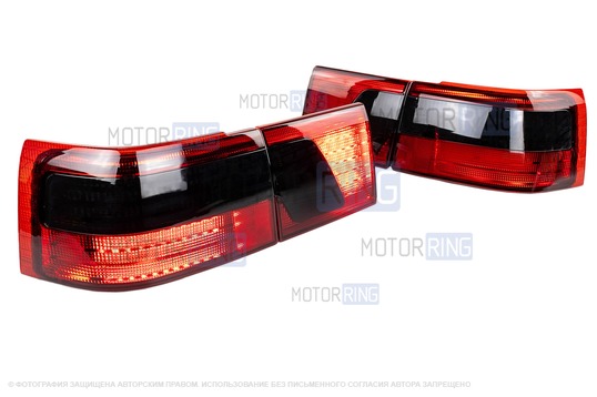 Полностью диодные красно-черные фонари Клюшки ML для ВАЗ 2110