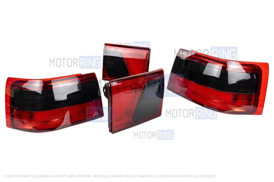 Полностью диодные красно-черные фонари Клюшки ML для ВАЗ 2110