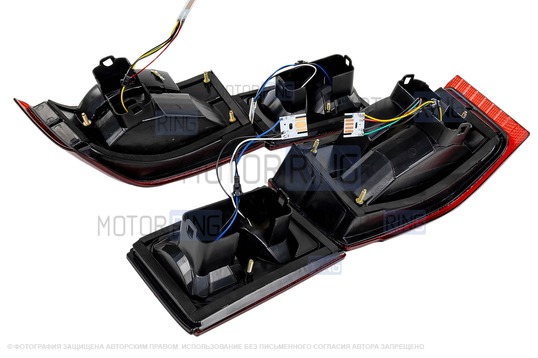 Полностью диодные красно-черные фонари Клюшки ML для ВАЗ 2110