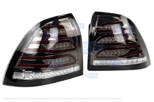 Задние тонированные светодиодные фонари ML в стиле Мерседес АМГ для Лада Приора