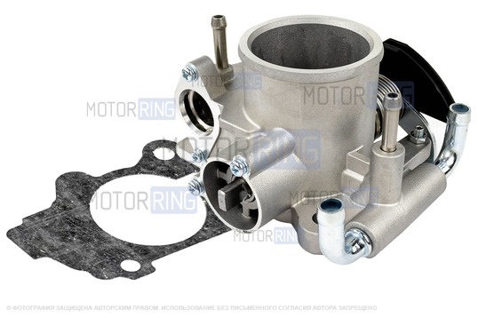 Стандартная дроссельная заслонка MR 46 мм с прокладкой для ВАЗ 2101-2107, 2108-21099, 2110-2112, 2113-2115, Лада Приора, Калина, Гранта_1