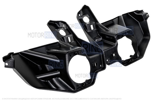 Комплект подключения ПТФ ML с подрулевым переключателем, рамками и кронштейнами для Лада Веста