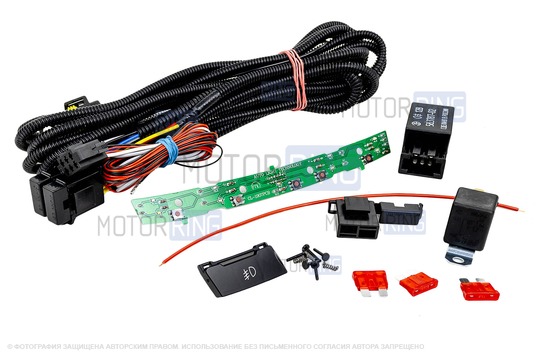 Комплект подключения ПТФ ML с платой, рамками и кронштейнами для Лада Веста