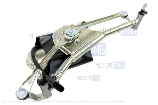 Привод стеклоочистителя ветрового окна (лобового стекла) в сборе для Лада Калина_1