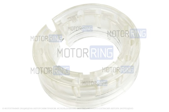 Прозрачные полиуретановые автобаферы (4 межвитковые проставки) в пружину для Лада, Рено, Датсун, Шевроле