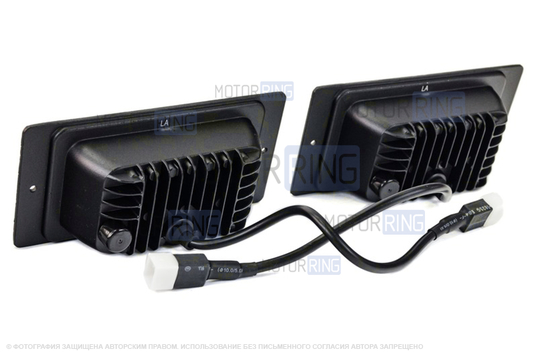 Двухцветные светодиодные противотуманные фары SL 40W 3000/6000к 4 линзы нерегулируемые для ВАЗ 2110-2112, 2113-2115, Шевроле Нива до рестайлинга 2009 года