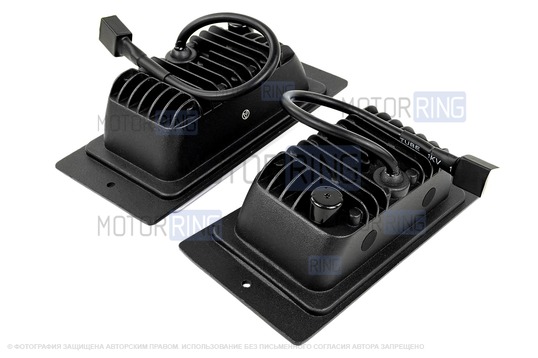 Двухцветные светодиодные противотуманные фары SL 40W 3000/6000к 4 линзы нерегулируемые для ВАЗ 2110-2112, 2113-2115, Шевроле Нива до рестайлинга 2009 года