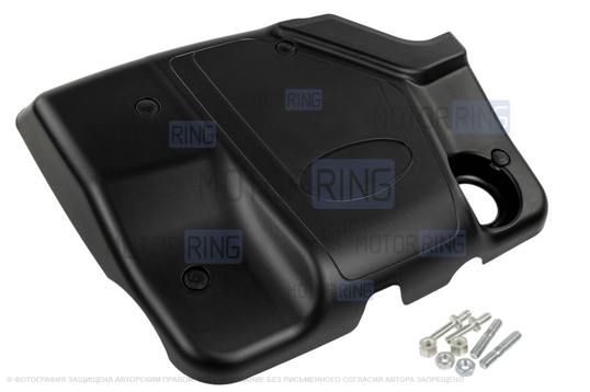 Декоративная крышка двигателя ВАЗ 11183 с местом под шильдик и установочными кронштейнами для 8 кл ВАЗ 2108-21099, 2110-2112, 2113-2115, Лада Гранта, Калина, Приора, Датсун_1