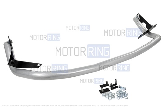 Защита переднего бампера PT Group одинарная 63мм серебристая (Искра) для Renault Duster с 2016 г.в., Nissan Terrano с 2014 г.в.