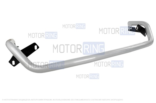 Защита переднего бампера PT Group одинарная 63мм серебристая (Искра) для Renault Duster с 2016 г.в., Nissan Terrano с 2014 г.в.