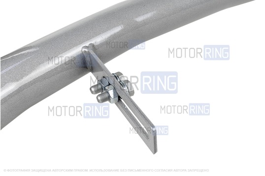 Защита заднего бампера PT Group 51мм серебристая (Искра) для Renault Duster 2012-2021 г.в., Nissan Terrano с 2014 г.в.