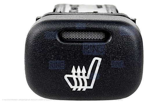 Кнопка обогрева сидений с оранжевой индикацией и зеленой подсветкой для ВАЗ 2113-2115, Лада Калина, Шевроле Нива