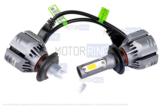 Светодиодные лампы A6 Sal-Man с вентилятором 40W 6000K H7 для Лада Калина, Калина 2, Приора, Веста, Иксрей, Шевроле Нива_1