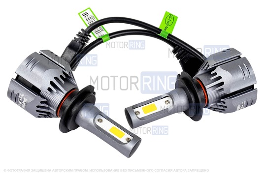 Светодиодные лампы A6 Sal-Man с вентилятором 40W 6000K H7 для Лада Калина, Калина 2, Приора, Веста, Иксрей, Шевроле Нива