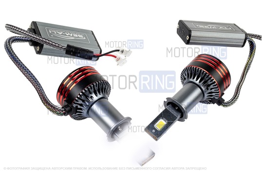 Светодиодные лампы SEM-ALI S-105 95W с цоколем H3 30000lux, 6000K_1