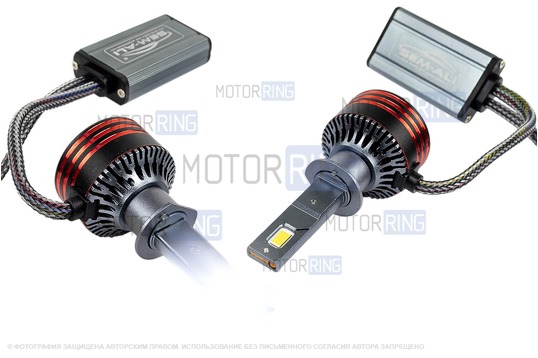 Светодиодные лампы SEM-ALI S-105 95W с цоколем H1 30000lux, 6000K_1