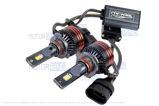 Светодиодные лампы SEM-ALI S-105 95W с цоколем HB3 (9005) 30000lux, 6000K