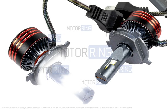 Светодиодные лампы SEM-ALI S-105 95W с цоколем H4 (H4H) 30000lux, 6000K_1