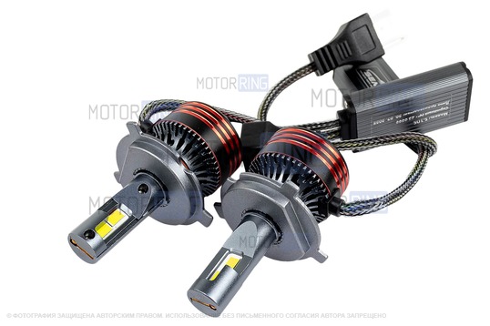 Светодиодные лампы SEM-ALI S-105 95W с цоколем H4 (H4H) 30000lux, 6000K