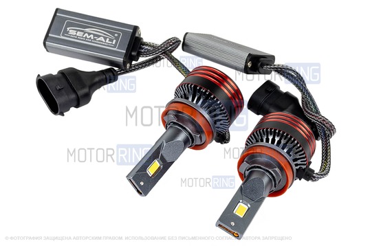 Светодиодные лампы SEM-ALI S-105 95W с цоколем H11 (H8/H9) 30000lux, 6000K